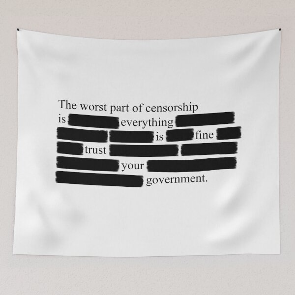 Item preview, Trust you government (censorship) designed and sold by GreenGuyTees.