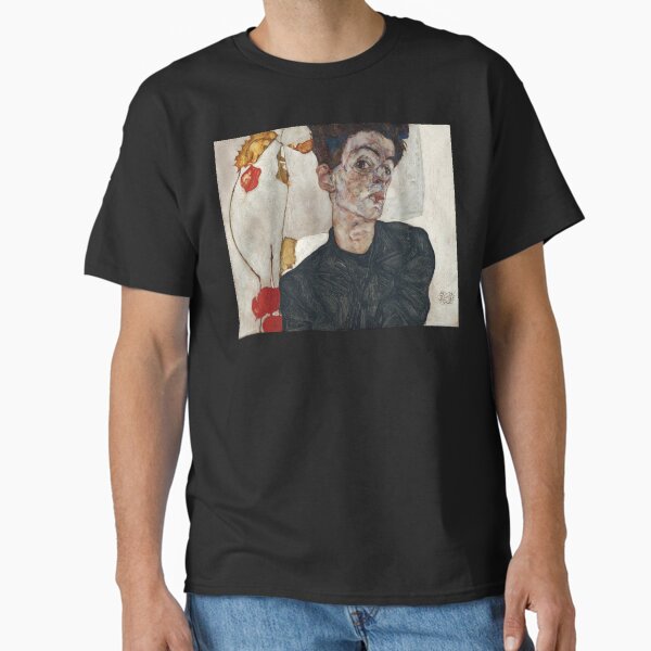Item preview, Egon Schiele Self-Portrait with Physalis 1912 - Fine Art Print designed and sold by Under-TheTable.