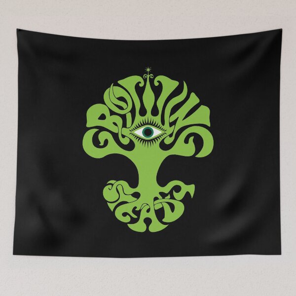 Item preview, psychedelic tree growing steady green sixties future eye designed and sold by Luzi Illustrella.