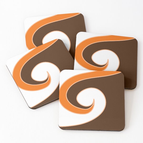 Item preview, Retro Wave in Chocolate Brown and Orange Logo designed and sold by Darkchilliart.