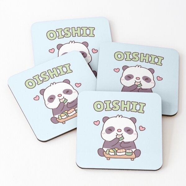 Item preview, Cute Panda Loves Eating Japanese Sushi Oishii designed and sold by rustydoodle.