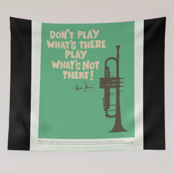 Item preview, Miles Davis - Playing What's Not There - Quote from a Jazz Legend designed and sold by Boogosh.