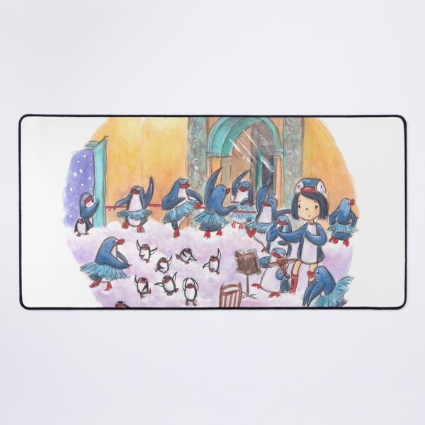 Item preview, Penguin Girl and penguins enact Degas' ballet rehearsal in the clouds.  designed and sold by PenguinGirl-Art.