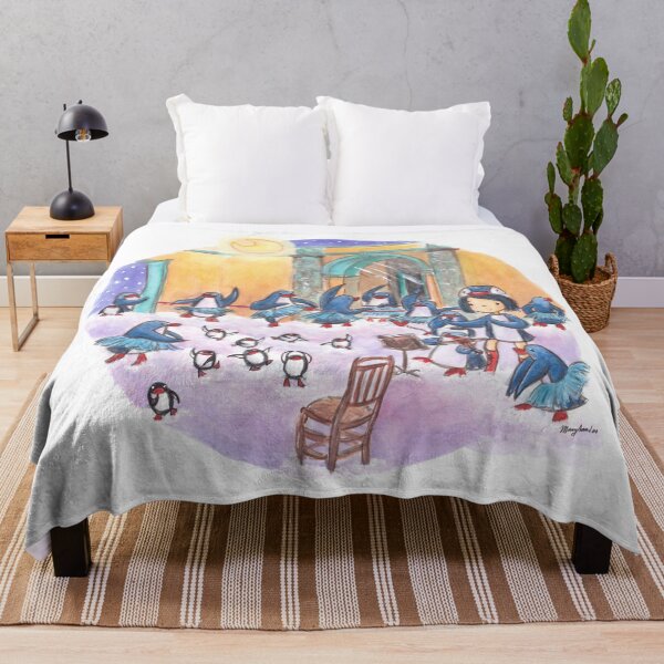 Item preview, Penguin Girl and penguins enact Degas' ballet rehearsal in the clouds.  designed and sold by PenguinGirl-Art.