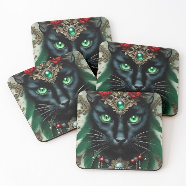 Item preview, Extravagant ornate Halloween cat portrait designed and sold by 4Seasons.