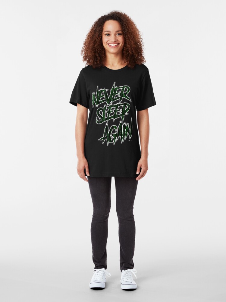 Alternate view of ODD TV - Never Sleep Again Slim Fit T-Shirt