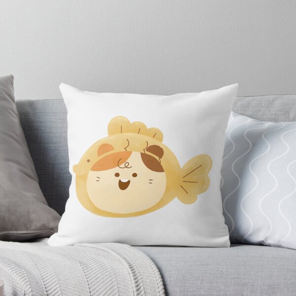 Item preview,  taiyaki cute calico cat neko bread fish japanese watercolor designed and sold by TNwandesignart.