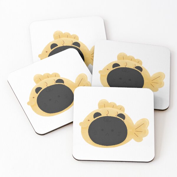 Item preview, taiyaki cute black cat neko bread fish japanese watercolor designed and sold by TNwandesignart.
