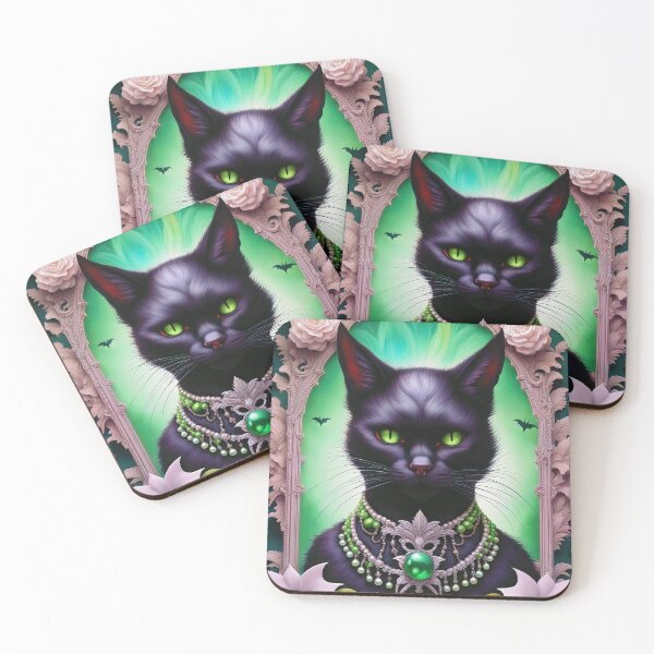 Item preview, Extravagant ornate Halloween cat portrait designed and sold by 4Seasons.