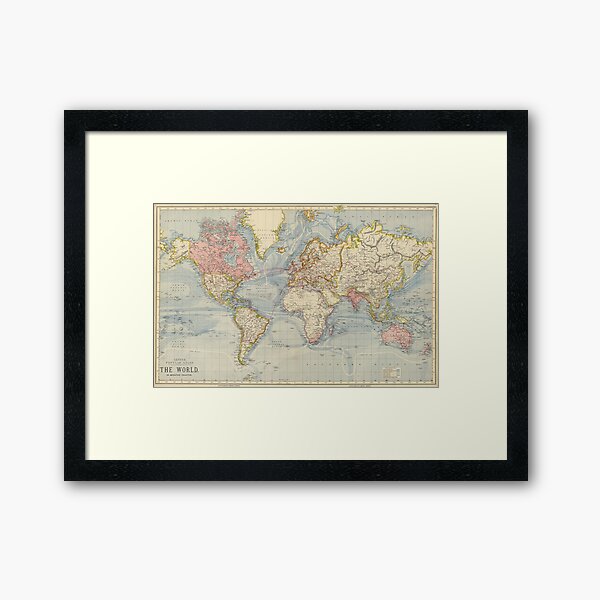 Item preview, Mapa antiguo del mundo (1883) designed and sold by BravuraMedia.