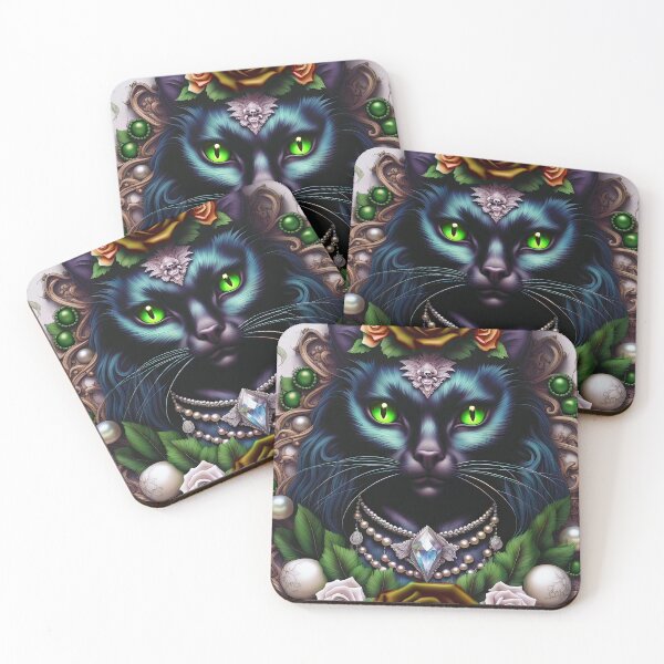 Item preview, Extravagant ornate Halloween cat portrait designed and sold by 4Seasons.