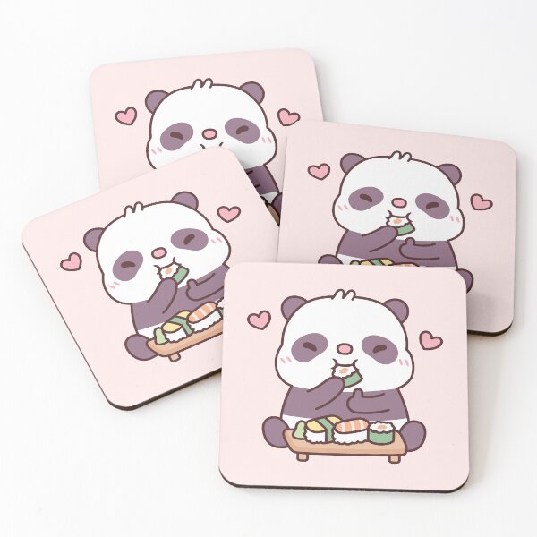 Item preview, Cute Panda Loves Eating Japanese Sushi designed and sold by rustydoodle.