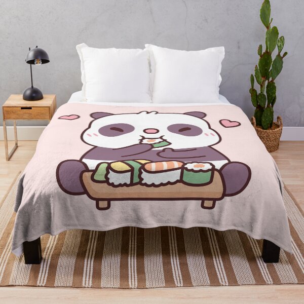 Item preview, Cute Panda Loves Eating Japanese Sushi designed and sold by rustydoodle.