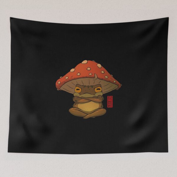 Item preview, toad in toadstool hat art no background designed and sold by DingHuArt.