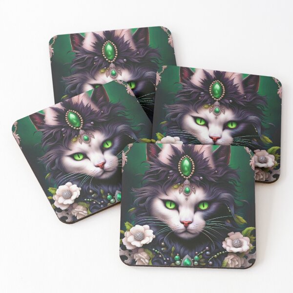Item preview, Extravagant ornate Halloween cat portrait designed and sold by 4Seasons.