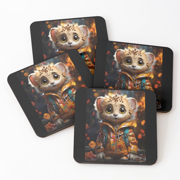 Item preview, Cute Cheetah Chibi Shimmers In The Dark designed and sold by Timothystore-.