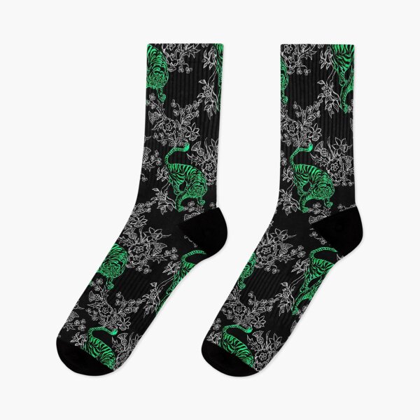Item preview, Bengal tiger, tiger ,animal ,African ,safari ,flowers  ,vivid ,floral ,botanical ,garden designed and sold by letsgow8th.