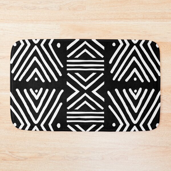 Item preview, Black and White Tribal Mud Cloth Abstract designed and sold by funkyvibes.