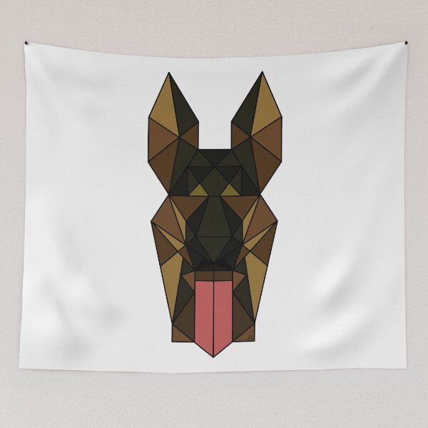 Item preview, German Shepherd - Geometric Abstract Art designed and sold by James Bogner.