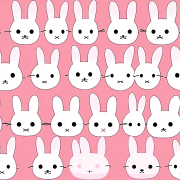 Artwork thumbnail, Pink Rabbit Reverie by BOSSPPDESIGN