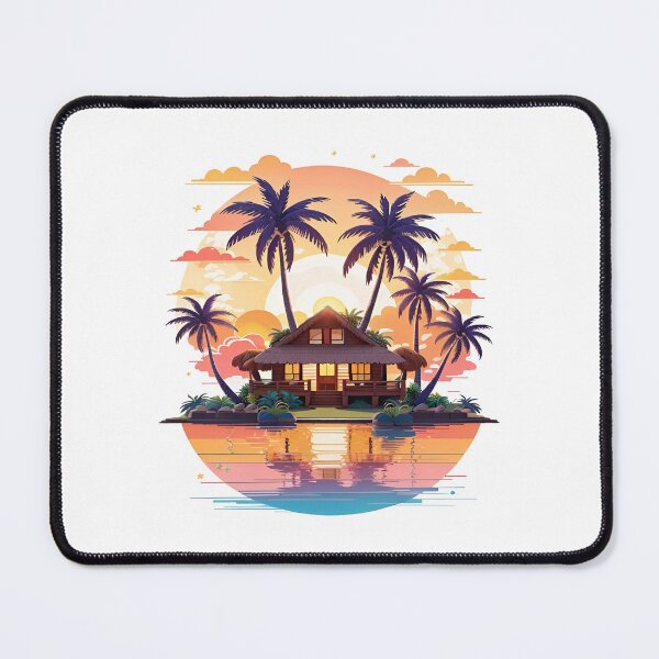 Item preview, Arts work of T shirt design home with coconut tree sun designed and sold by GOGOTIHO.