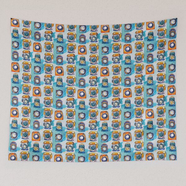 Item preview, Abstract Retro Camera Pattern designed and sold by GooGooPop.