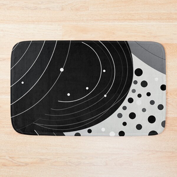 Item preview, Elegance in Monochrome: Sleek Abstract Lines Meets Subtle Polka Dots in Black and Grey designed and sold by PaintbrushPlace.