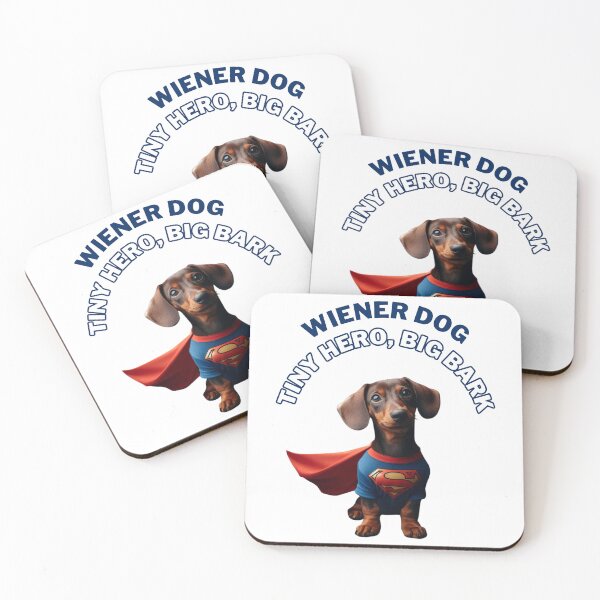 Item preview, Superhero Wiener Dog: Tiny Hero, Big Bark designed and sold by AIrtisticPrints.