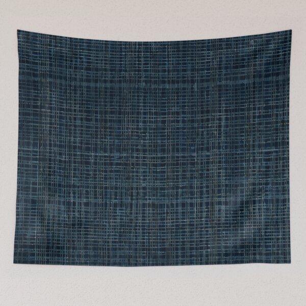 Item preview,  Elevate Your Décor with Blue & Black Linen  designed and sold by Tamas Das.