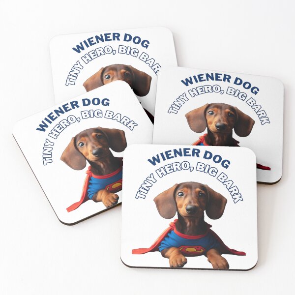 Item preview, Superhero Wiener Dog: Tiny Hero, Big Bark designed and sold by AIrtisticPrints.