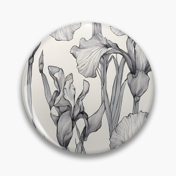 Item preview, Elegarta Design - Art nouveau - Mucha Inspired Art - Vintage Iris flower pattern  designed and sold by Mucha-style-art.
