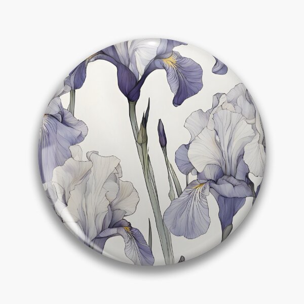 Item preview, Elegarta Design - Art nouveau - Mucha Inspired Art - Vintage Iris flower pattern  designed and sold by Mucha-style-art.