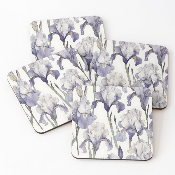 Item preview, Elegarta Design - Art nouveau - Mucha Inspired Art - Vintage Iris flower pattern  designed and sold by Mucha-style-art.