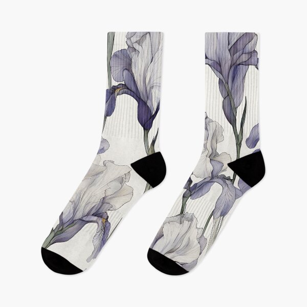 Item preview, Elegarta Design - Art nouveau - Mucha Inspired Art - Vintage Iris flower pattern  designed and sold by Mucha-style-art.