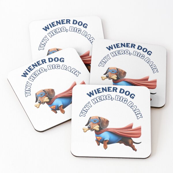 Item preview, Superhero Wiener Dog: Tiny Hero, Big Bark designed and sold by AIrtisticPrints.