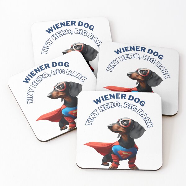 Item preview, Superhero Wiener Dog: Tiny Hero, Big Bark designed and sold by AIrtisticPrints.