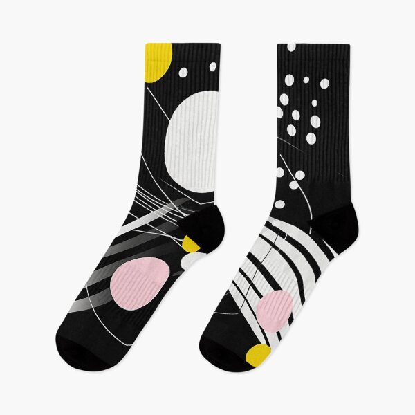 Item preview, Elegant Harmony: Black & Yellow Abstract Lines Meets Subtle Polka Dots in a Sophisticated Design designed and sold by PaintbrushPlace.