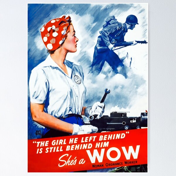 Item preview, Reproduced and Restored World War II She's A WOW Recruitment Print designed and sold by Vintage Poster Supply Company.