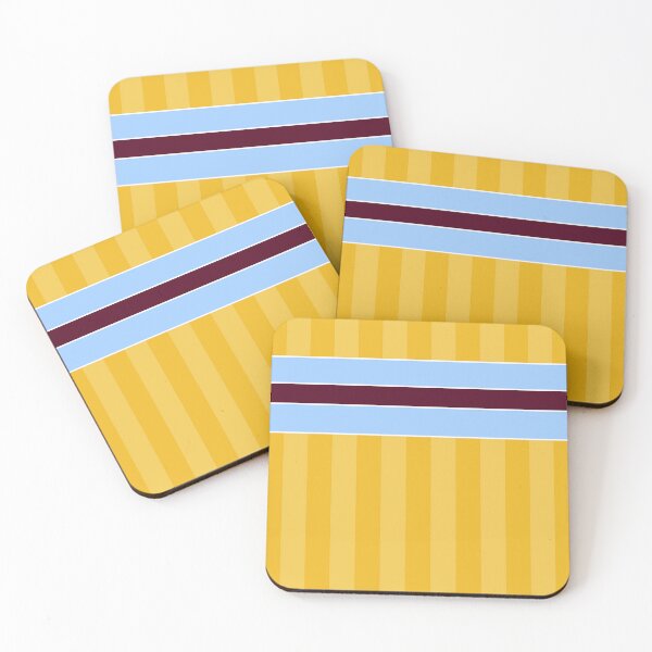 Item preview, Aston Villa Retro 1985 Yellow Striped Blue and Claret Bars Away designed and sold by Sporting Colour.