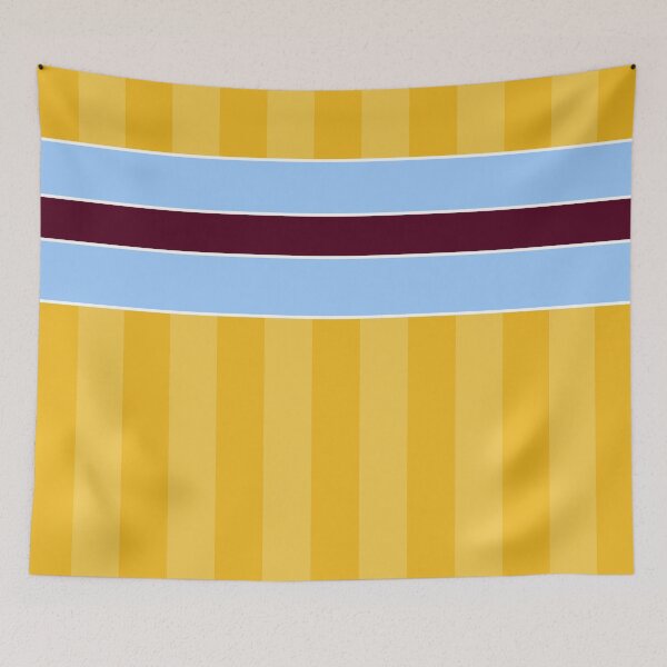 Item preview, Aston Villa Retro 1985 Yellow Striped Blue and Claret Bars Away designed and sold by Sporting Colour.
