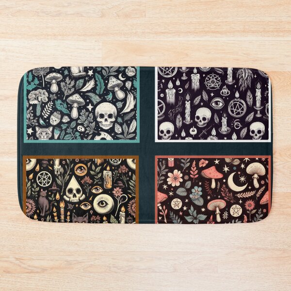 Item preview, Pack Mystical Enigma Patterns: Candles, Skulls, Cats, Pentacles, Eyes, Leaves, and Dark Styles designed and sold by Wicc-a.