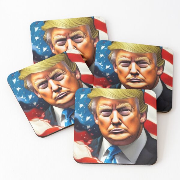 Item preview, Donald Trump with American flag designed and sold by JackFreestone.