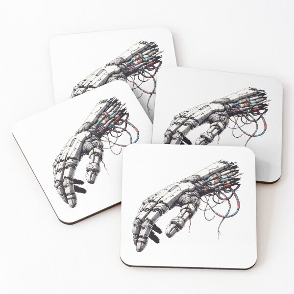 Item preview, Broken Mechanical Anime Hand Illustration designed and sold by Mabel's Labels.