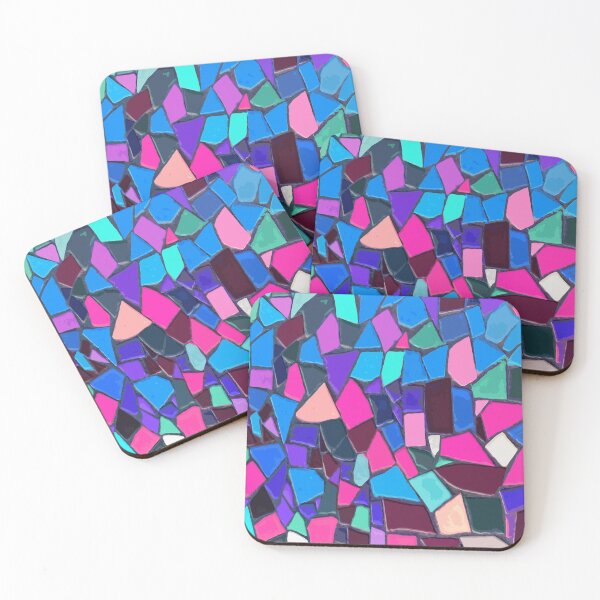 Item preview, Cracked Mosaic (Pink and Cool Tones) designed and sold by BeJolley.