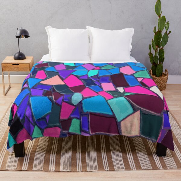 Item preview, Cracked Mosaic (Pink and Cool Tones) designed and sold by BeJolley.