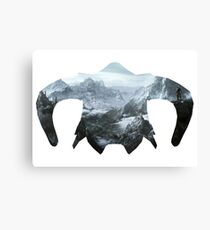 Dovahkiin Helmet Canvas Print