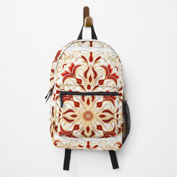 Item preview, Elegant Red and Gold Mandala Pattern designed and sold by Cat-Wave-Dream.
