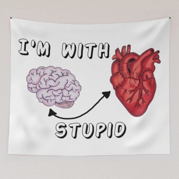 Item preview, Dysautonomia - I'm With Stupid Brain & Heart designed and sold by KayleeRoseArt.