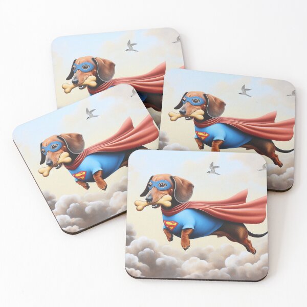 Item preview, Superhero Dachshund: Tiny Hero, Big Bark designed and sold by AIrtisticPrints.