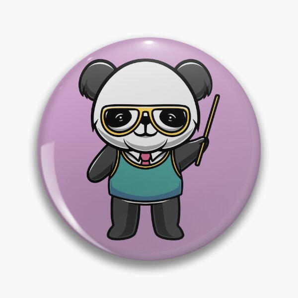 Item preview, Cute panda is a teacher cartoon illustration designed and sold by cubbone.